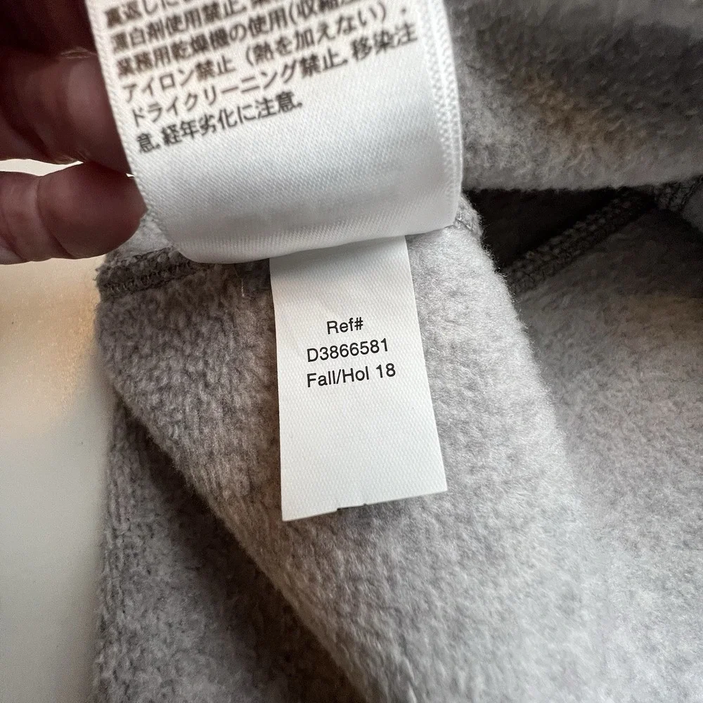 Eddie Bauer Men's  Pullover Fleece Lined  1/4 Zip Mock Neck Marled Knit Gray TL